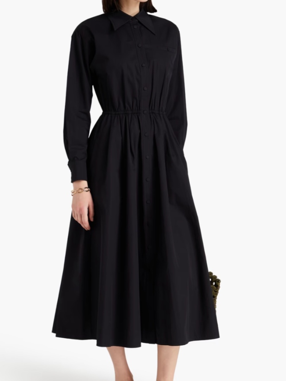 TORY BURCH Elenor cotton-poplin midi shirt dress